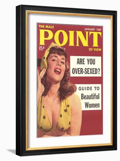 Men's Pulp Magazine Cover--Framed Art Print