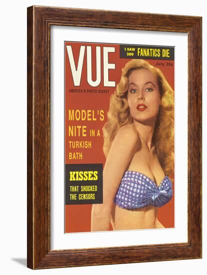 Men's Pulp Magazine Cover-null-Framed Art Print