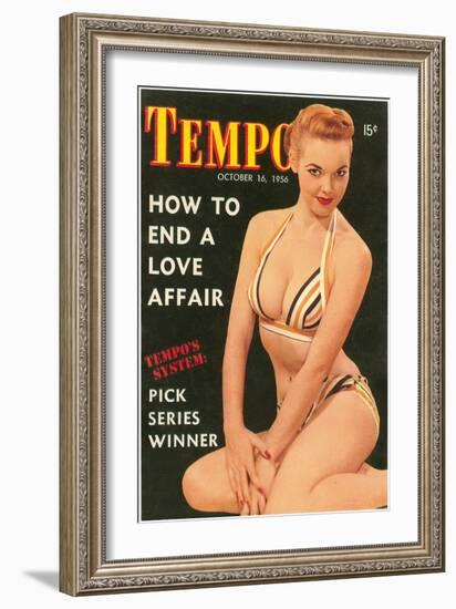 Men's Pulp Magazine Cover--Framed Art Print