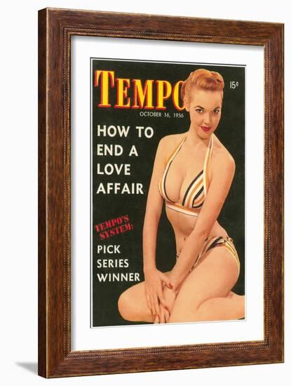 Men's Pulp Magazine Cover--Framed Art Print