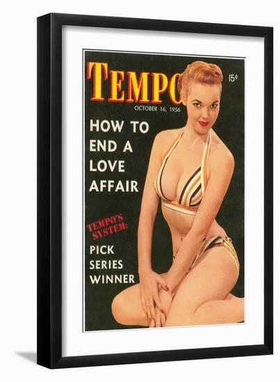 Men's Pulp Magazine Cover-null-Framed Art Print