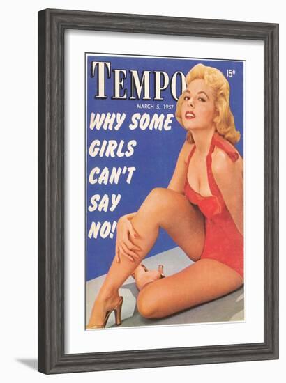 Men's Pulp Magazine Cover--Framed Art Print