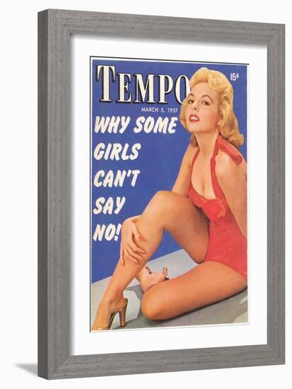 Men's Pulp Magazine Cover-null-Framed Art Print