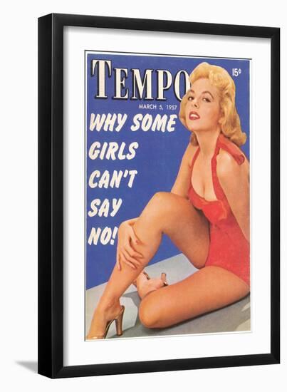 Men's Pulp Magazine Cover--Framed Art Print