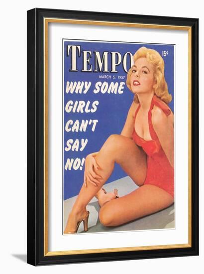 Men's Pulp Magazine Cover-null-Framed Art Print