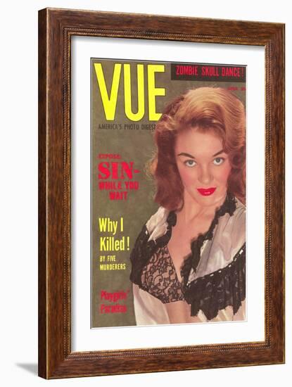 Men's Pulp Magazine Cover-null-Framed Art Print