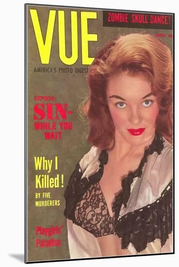 Men's Pulp Magazine Cover-null-Mounted Art Print