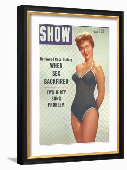 Men's Pulp Magazine Cover-null-Framed Art Print