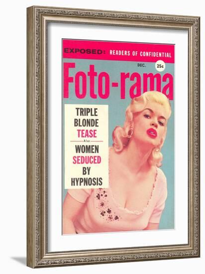 Men's Pulp Magazine Cover-null-Framed Art Print