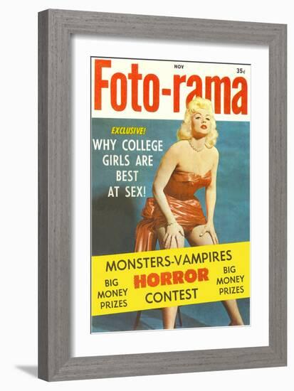 Men's Pulp Magazine Cover-null-Framed Art Print