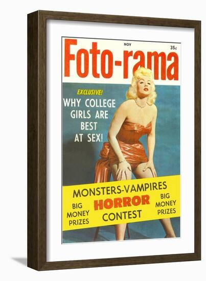 Men's Pulp Magazine Cover--Framed Art Print