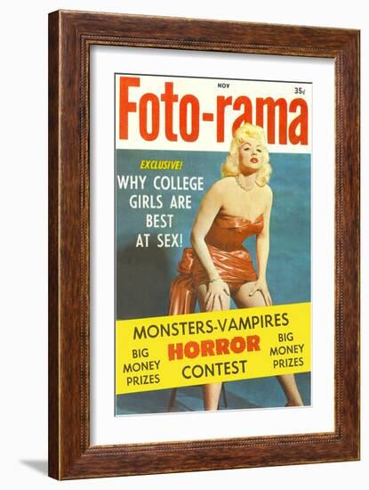 Men's Pulp Magazine Cover--Framed Art Print