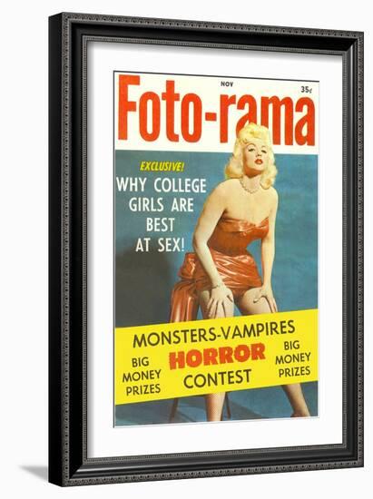 Men's Pulp Magazine Cover-null-Framed Art Print