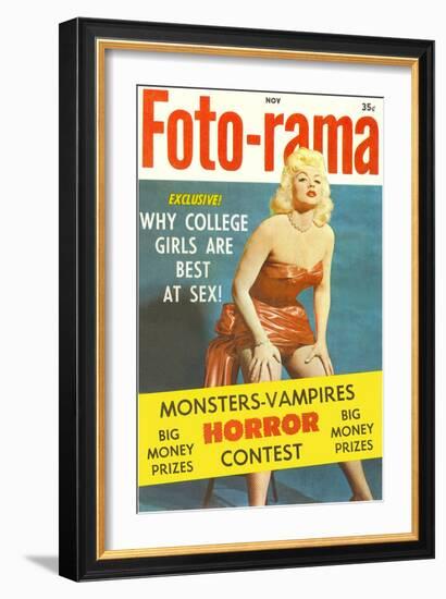 Men's Pulp Magazine Cover-null-Framed Art Print