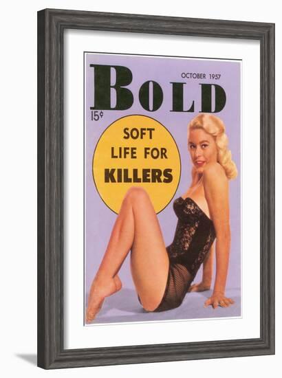 Men's Pulp Magazine Cover-null-Framed Art Print