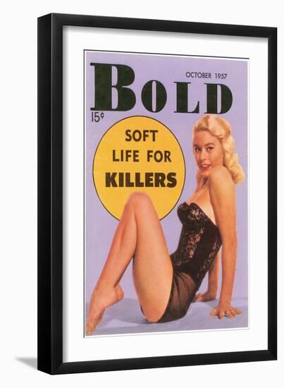 Men's Pulp Magazine Cover--Framed Art Print