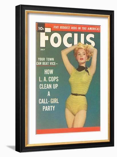 Men's Pulp Magazine Cover--Framed Art Print