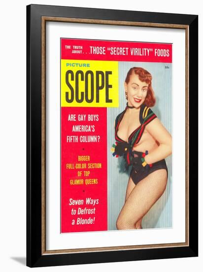 Men's Pulp Magazine Cover-null-Framed Art Print