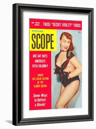 Men's Pulp Magazine Cover--Framed Art Print