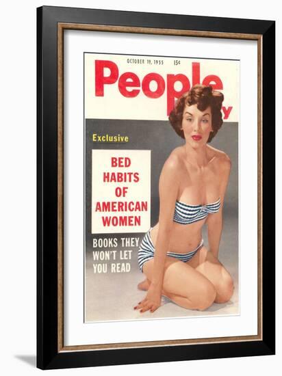 Men's Pulp Magazine Cover-null-Framed Art Print