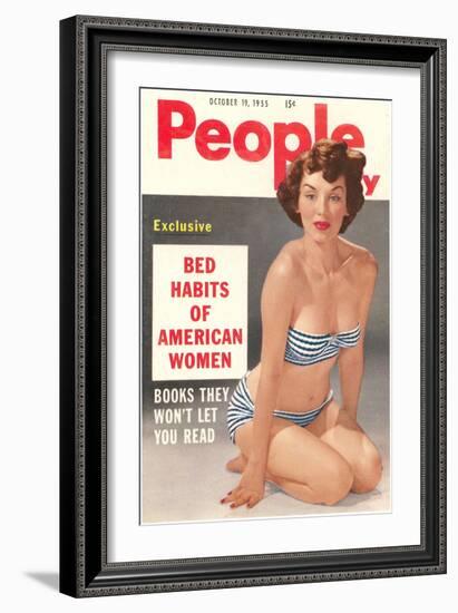 Men's Pulp Magazine Cover-null-Framed Art Print