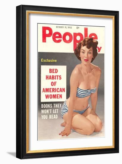 Men's Pulp Magazine Cover-null-Framed Art Print