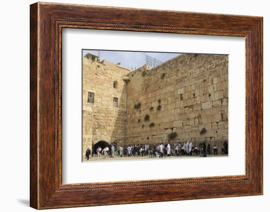 Men's Section, Western (Wailing) Wall, Temple Mount, Old City, Jerusalem, Middle East-Eleanor Scriven-Framed Photographic Print