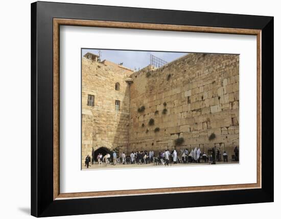 Men's Section, Western (Wailing) Wall, Temple Mount, Old City, Jerusalem, Middle East-Eleanor Scriven-Framed Photographic Print