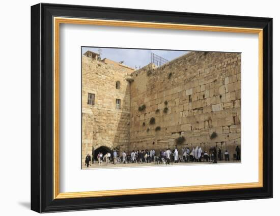 Men's Section, Western (Wailing) Wall, Temple Mount, Old City, Jerusalem, Middle East-Eleanor Scriven-Framed Photographic Print