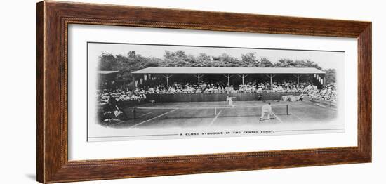 Men's Singles Match on Centre Court at Wimbledon-null-Framed Photographic Print