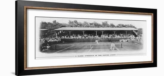 Men's Singles Match on Centre Court at Wimbledon-null-Framed Photographic Print