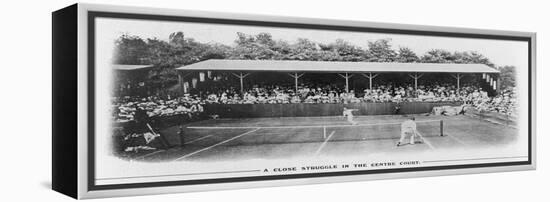 Men's Singles Match on Centre Court at Wimbledon-null-Framed Premier Image Canvas
