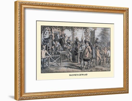 Men's Wear In Medieval Holland-null-Framed Art Print