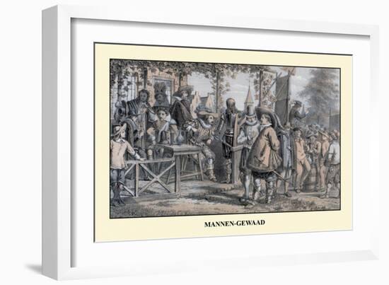 Men's Wear In Medieval Holland--Framed Art Print