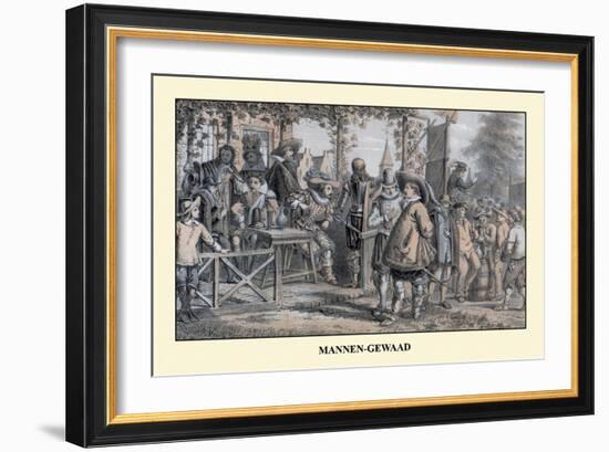 Men's Wear In Medieval Holland-null-Framed Art Print