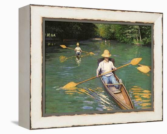 Men Sculling, 1877-Gustave Caillebotte-Framed Premier Image Canvas