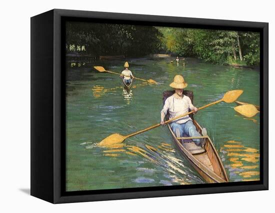 Men Sculling, 1877-Gustave Caillebotte-Framed Premier Image Canvas