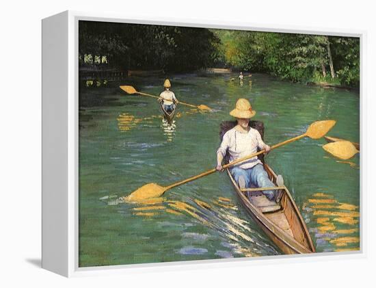 Men Sculling, 1877-Gustave Caillebotte-Framed Premier Image Canvas