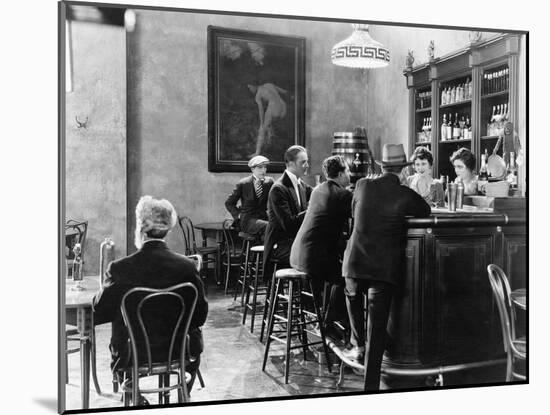 Men Sitting around a Counter in a Bar-null-Mounted Photo