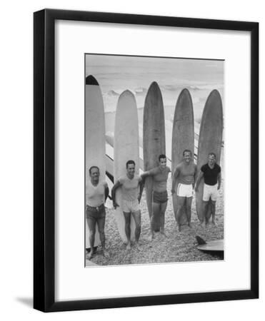 'Men Surfing at Waikiki Club' Photographic Print - | Art.com