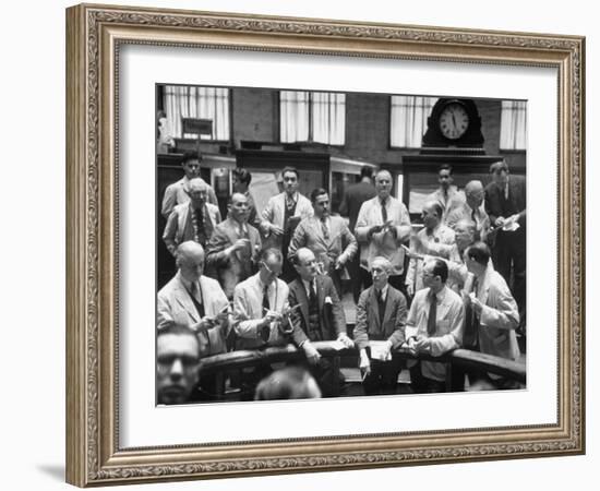 Men Trading, Buying and Selling Stocks-Ralph Morse-Framed Photographic Print