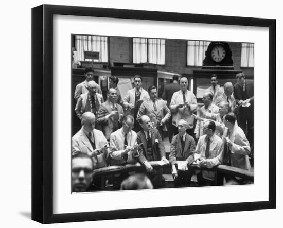 Men Trading, Buying and Selling Stocks-Ralph Morse-Framed Photographic Print