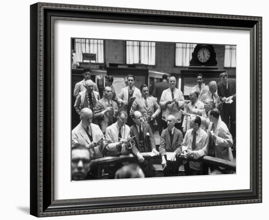 Men Trading, Buying and Selling Stocks-Ralph Morse-Framed Photographic Print
