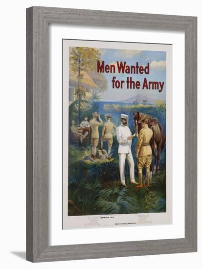 Men Wanted for the Army Recruitment Poster-Michael P. Whelan-Framed Giclee Print