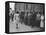 Men Watching Actress Gina Lollobrigida Walk Past-Peter Stackpole-Framed Premier Image Canvas
