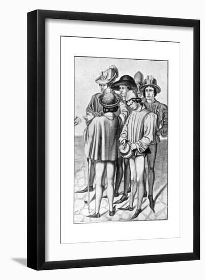 Men Wearing Favours in their Hats, 15th Century-null-Framed Giclee Print