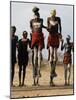 Men Wearing Traditional Body Paint in Nyangatom Village Dance, Omo River Valley, Ethiopia-Alison Jones-Mounted Photographic Print