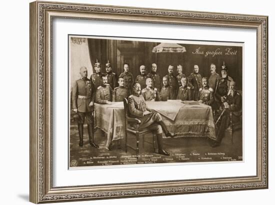 Men Who Have Mobilised the German Nation: the Kaiser and His Chief Military-German photographer-Framed Giclee Print