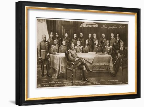 Men Who Have Mobilised the German Nation: the Kaiser and His Chief Military-German photographer-Framed Giclee Print