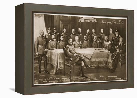 Men Who Have Mobilised the German Nation: the Kaiser and His Chief Military-German photographer-Framed Premier Image Canvas